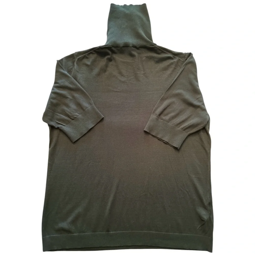 Ann Taylor XL Short Sleeve Turtleneck Forest Green Closet & Fall Favorite ❤️ - Picture 2 of 2